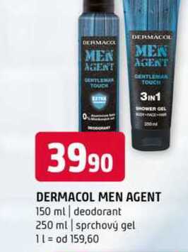 DERMACOL MEN AGENT 150 ml deodorant 250 ml sprchový gel 