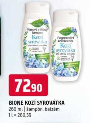 BIONE KOZÍ SYROVÁTKA 260 ml šampón, balzám 