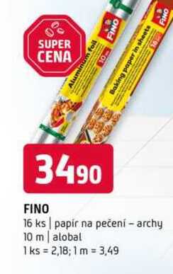 FINO 16 ks papír na pečení archy 10 m alobal 