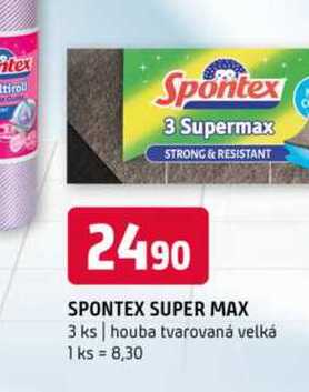 SPONTEX SUPER MAX 3 ks houba tvarovaná velká 