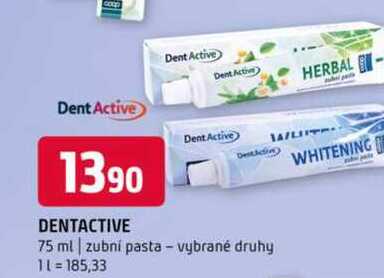 Dent Active 75 ml zubní pasta vybrané druhy