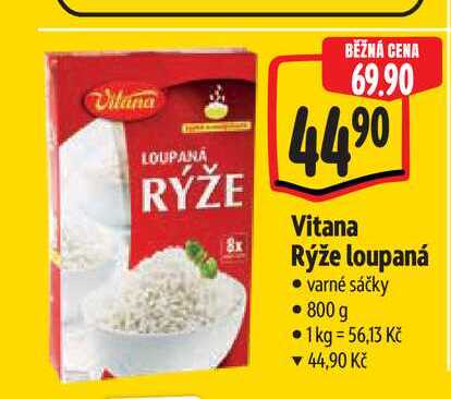   Vitana Rýže loupaná varné sáčky 800 g  