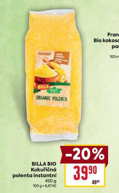 BILLA BIO Kukuřičná polenta instantní 450 g