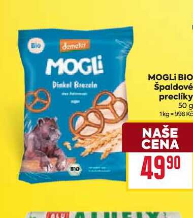 MOGLI BIO Špaldové preclíky 50 g