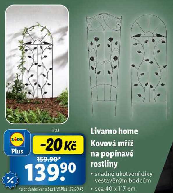 Livarno home Kovová mříž na popínavé rostliny 