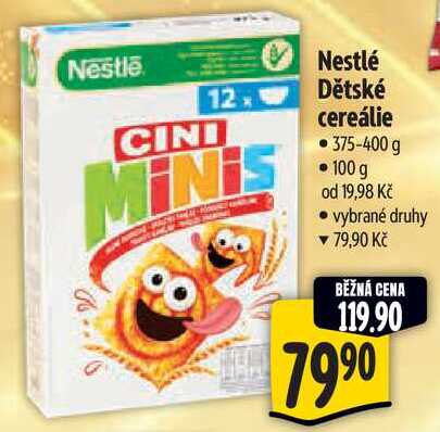 Nestlé Dětské cereálie, 375-400 g 