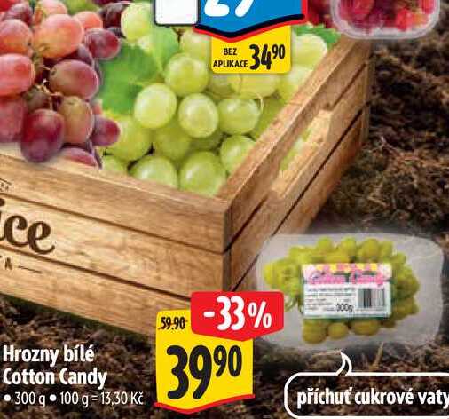 Hrozny bílé Cotton Candy, 300 g