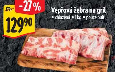 Vepřová žebra na gril, 1 kg