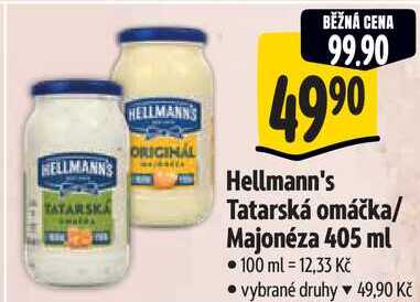 Hellmann's Tatarská omáčka/Majonéza, 405 ml 