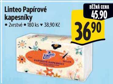 Linteo Papírové kapesníky, 180 ks 
