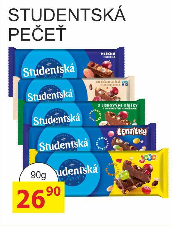 Orion Studentská pečeť čokoláda 90g, různé druhy