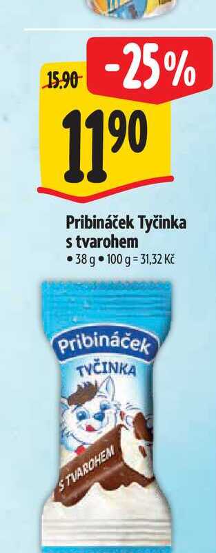   Pribináček Tyčinka s tvarohem 38 g  