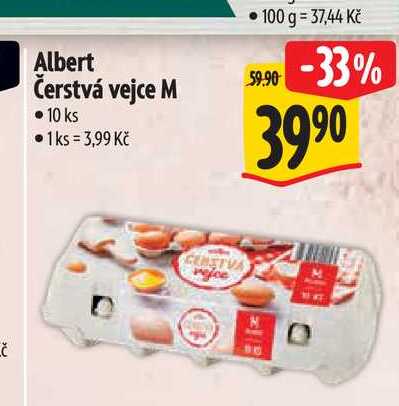  Albert Čerstvá vejce M 10 ks  