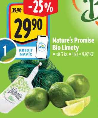 Nature's Promise Bio Limety, 3 ks