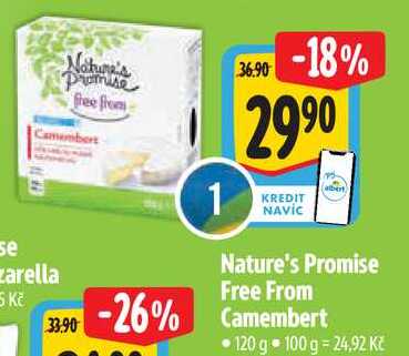 Nature's Promise Free From Camembert, 120 g