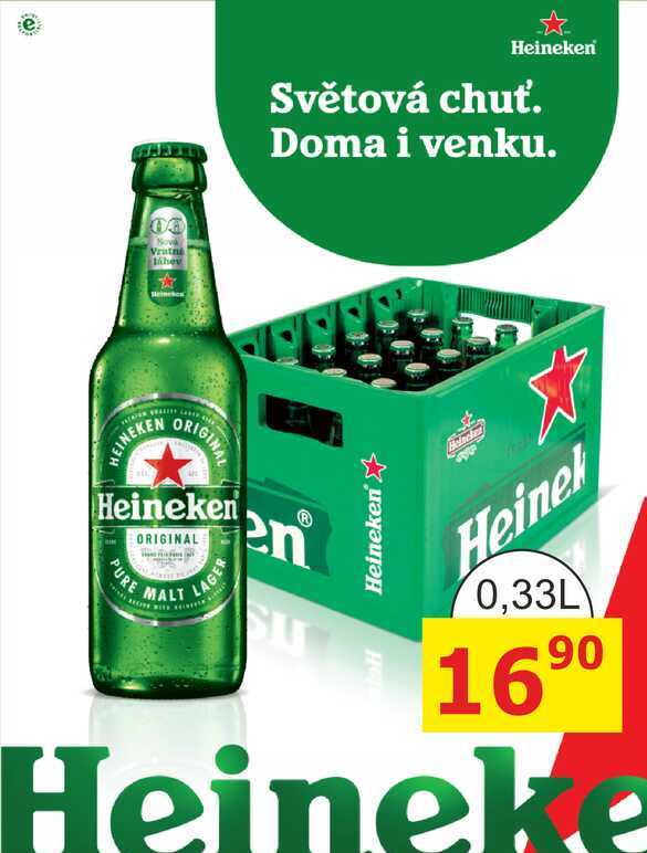 Heineken pivo ležák světlý 0,33l