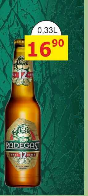 Radegast Ryze Hořká 12, světlý ležák 0.33l