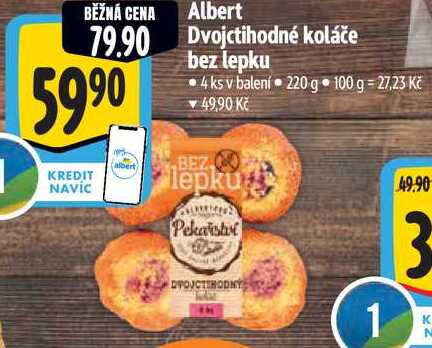 Albert Dvojctihodné koláče bez lepku, 220 g