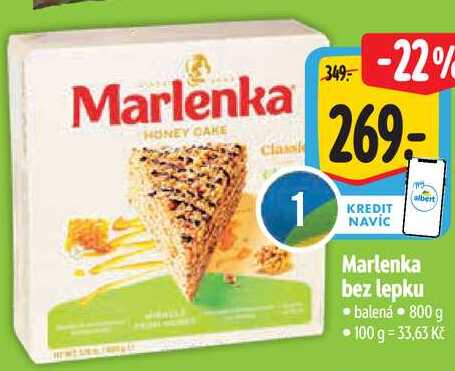 Marlenka bez lepku, 800 g