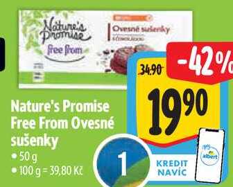 Nature's Promise Free From Ovesné sušenky, 50 g