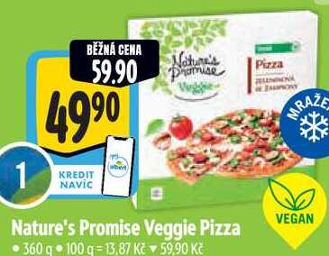 Nature's Promise Veggie Pizza, 360 g
