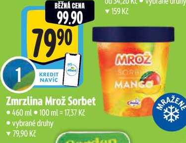 Zmrzlina Mrož Sorbet, 460 ml