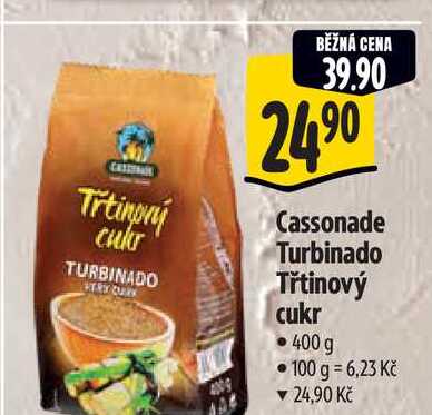   Cassonade Turbinado Třtinový cukr 400 g 