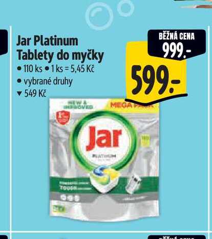 Jar Platinum Tablety do myčky 110 ks 
