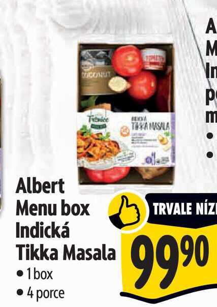   Albert Menu box Indická Masala  1 box 4 porce  