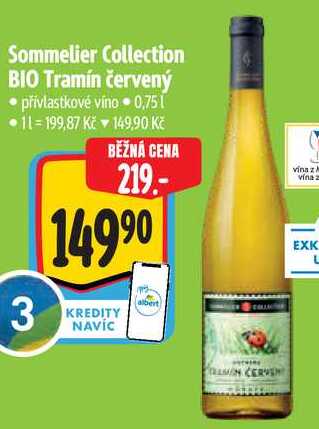 Sommelier Collection BIO Tramín červený, 0,75 l