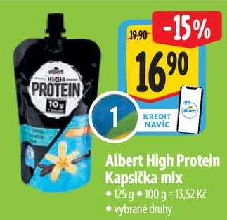 Albert High Protein Kapsička mix, 125 g