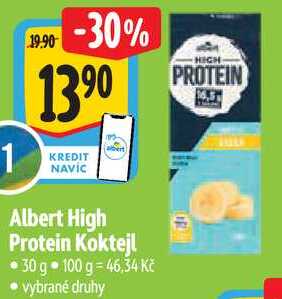 Albert High Protein Koktejl, 30 g