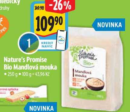 Nature's Promise Bio Mandlová mouka, 250 g 