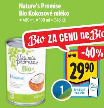 Nature's Promise Bio Kokosové mléko, 400 ml 