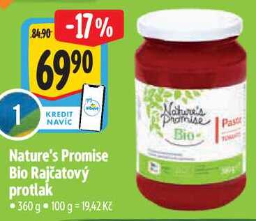 Nature's Promise Bio Rajčatový protlak, 360 g 