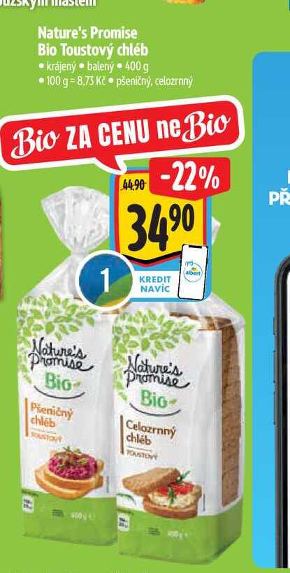 Nature's Promise Bio Toustový chléb  400 g
