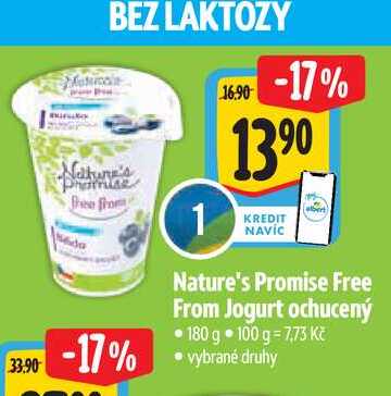   Nature's Promise Free From Jogurt ochucený 180 g  
