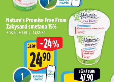   Nature's Promise Free From Zakysaná smetana 15% 180 g  