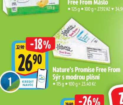   Nature's Promise Free From Sýr s modrou plísní 115 g  