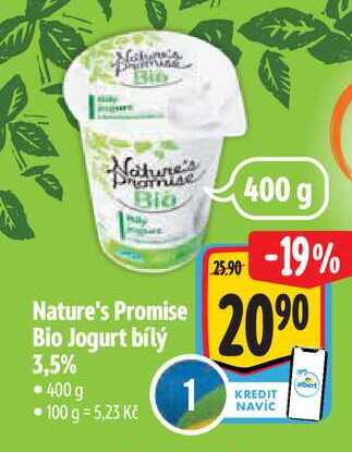   Nature's Promise Bio Jogurt bílý 400 g