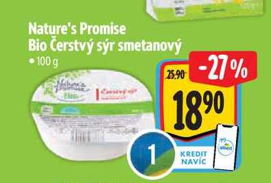 Nature's Promise Bio Čerstvý sýr smetanový  100 g 