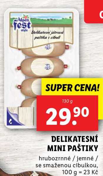 DELIKATESNÍ MINI PAŠTIKY, 130 g