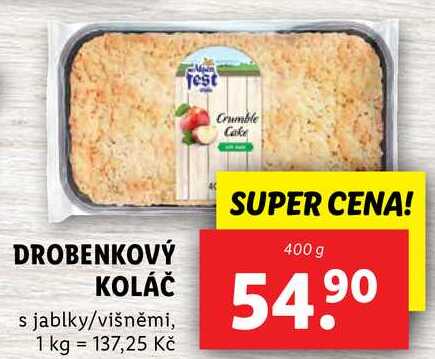 DROBENKOVÝ KOLÁČ, 400 g
