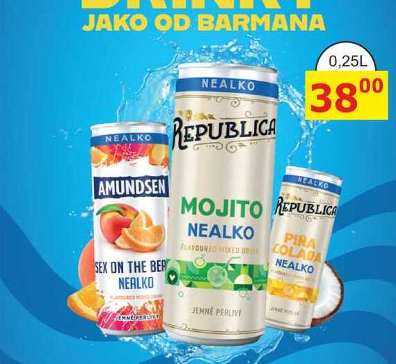 BOŽKOV REPUBLICA MOJITO NEALKO 0,25L míchaný nápoj
