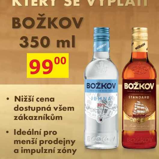 BOŽKOV Jemná vodka 350ml