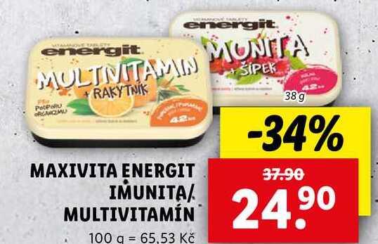 MAXIVITA ENERGIT IMUNITA/MULTIVITAMÍN, 38 g