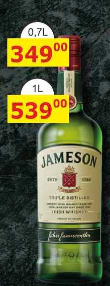 AMESON EST 1700 TRIPLE DISTILLED IRISH WHISKEY John faucesonthen 