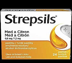 Strepsils® Med a Citron 24 pastilek