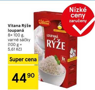 Vilana Vitana Rýže loupaná, 8× 100 g 