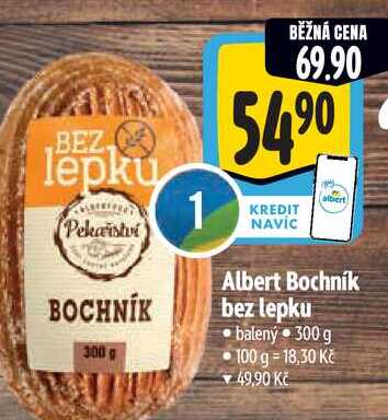  Albert Bochník bez lepku balený 300 g  